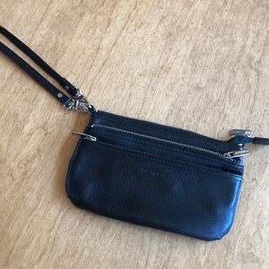Black Danier Leather Wristlet